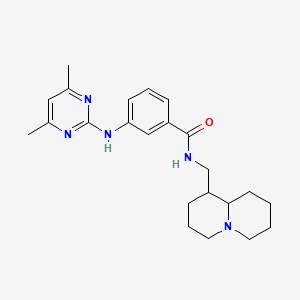 3-[(4,6-dimethyl-2-pyrimidinyl)amino]-N-(octahydro-2H-quinolizin-1-ylmethyl)benzamide