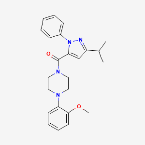 (3-isopropyl-1-phenyl-1H-pyrazol-5-yl)[4-(2-methoxyphenyl)piperazino]methanone