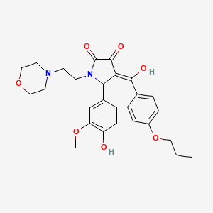 3-hydroxy-5-(4-hydroxy-3-methoxyphenyl)-1-[2-(morpholin-4-yl)ethyl]-4-[(4-propoxyphenyl)carbonyl]-1,5-dihydro-2H-pyrrol-2-one