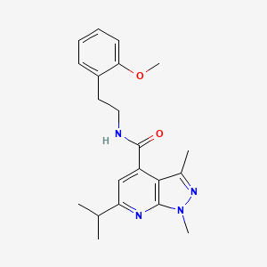 N-[2-(2-methoxyphenyl)ethyl]-1,3-dimethyl-6-(propan-2-yl)-1H-pyrazolo[3,4-b]pyridine-4-carboxamide