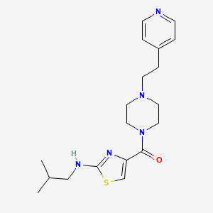 molecular formula C19H27N5OS B11141830 [2-(Isobutylamino)-1,3-thiazol-4-yl]{4-[2-(4-pyridyl)ethyl]piperazino}methanone 