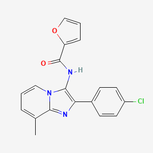 N-[2-(4-chlorophenyl)-8-methylimidazo[1,2-a]pyridin-3-yl]furan-2-carboxamide