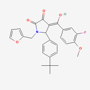 5-(4-tert-butylphenyl)-4-[(3-fluoro-4-methoxyphenyl)carbonyl]-1-(furan-2-ylmethyl)-3-hydroxy-1,5-dihydro-2H-pyrrol-2-one