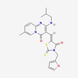 3-(2-furylmethyl)-5-{(Z)-1-[2-(isobutylamino)-7-methyl-4-oxo-4H-pyrido[1,2-a]pyrimidin-3-yl]methylidene}-2-thioxo-1,3-thiazolan-4-one