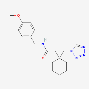 N~1~-(4-methoxybenzyl)-2-[1-(1H-1,2,3,4-tetraazol-1-ylmethyl)cyclohexyl]acetamide