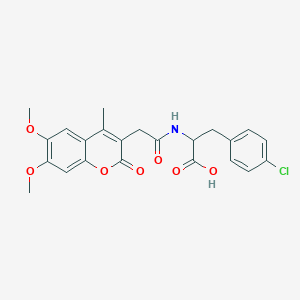 4-chloro-N-[(6,7-dimethoxy-4-methyl-2-oxo-2H-chromen-3-yl)acetyl]phenylalanine