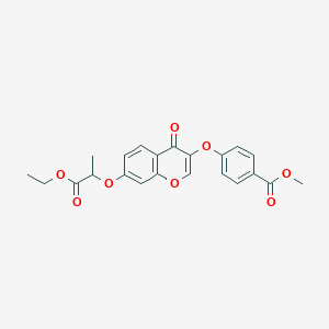 methyl 4-({7-[(1-ethoxy-1-oxopropan-2-yl)oxy]-4-oxo-4H-chromen-3-yl}oxy)benzoate