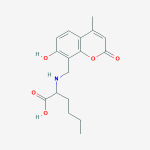 molecular formula C17H21NO5 B11141886 N-[(7-hydroxy-4-methyl-2-oxo-2H-chromen-8-yl)methyl]norleucine 