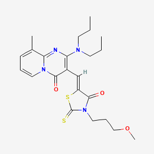 2-(dipropylamino)-3-{(Z)-[3-(3-methoxypropyl)-4-oxo-2-thioxo-1,3-thiazolidin-5-ylidene]methyl}-9-methyl-4H-pyrido[1,2-a]pyrimidin-4-one