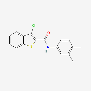 molecular formula C17H14ClNOS B11141898 3-chloro-N-(3,4-dimethylphenyl)-1-benzothiophene-2-carboxamide 