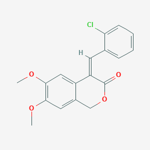 molecular formula C18H15ClO4 B11141903 (4Z)-4-(2-chlorobenzylidene)-6,7-dimethoxy-1,4-dihydro-3H-isochromen-3-one 