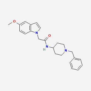 molecular formula C23H27N3O2 B11141909 N-(1-benzyl-4-piperidinyl)-2-(5-methoxy-1H-indol-1-yl)acetamide 