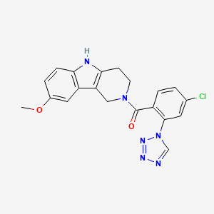 [4-chloro-2-(1H-tetrazol-1-yl)phenyl](8-methoxy-1,3,4,5-tetrahydro-2H-pyrido[4,3-b]indol-2-yl)methanone