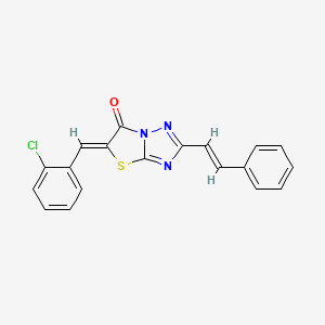 (5Z)-5-(2-chlorobenzylidene)-2-[(E)-2-phenylethenyl][1,3]thiazolo[3,2-b][1,2,4]triazol-6(5H)-one