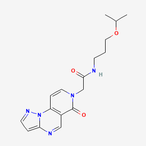 molecular formula C17H21N5O3 B11141951 N-(3-isopropoxypropyl)-2-[6-oxopyrazolo[1,5-a]pyrido[3,4-e]pyrimidin-7(6H)-yl]acetamide 