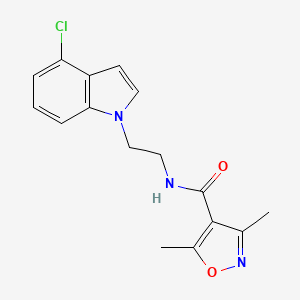 N-[2-(4-chloro-1H-indol-1-yl)ethyl]-3,5-dimethyl-4-isoxazolecarboxamide