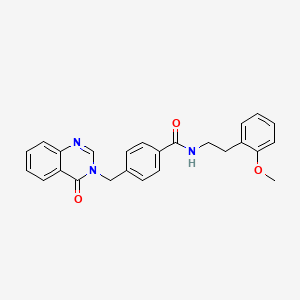 N-(2-methoxyphenethyl)-4-{[4-oxo-3(4H)-quinazolinyl]methyl}benzamide