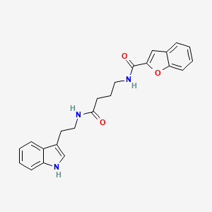 N-(4-{[2-(1H-indol-3-yl)ethyl]amino}-4-oxobutyl)-1-benzofuran-2-carboxamide