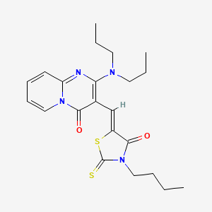 3-[(Z)-(3-butyl-4-oxo-2-thioxo-1,3-thiazolidin-5-ylidene)methyl]-2-(dipropylamino)-4H-pyrido[1,2-a]pyrimidin-4-one