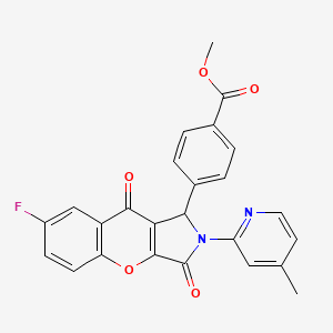 Methyl 4-[7-fluoro-2-(4-methylpyridin-2-yl)-3,9-dioxo-1,2,3,9-tetrahydrochromeno[2,3-c]pyrrol-1-yl]benzoate