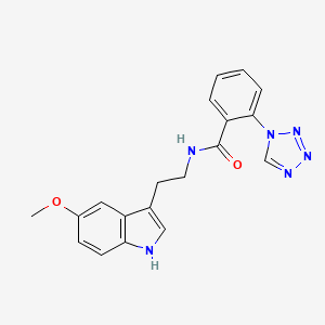 molecular formula C19H18N6O2 B11142053 N-[2-(5-methoxy-1H-indol-3-yl)ethyl]-2-(1H-1,2,3,4-tetraazol-1-yl)benzamide 