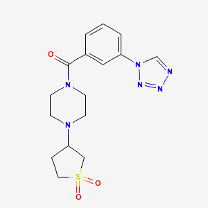 [4-(1,1-dioxidotetrahydrothiophen-3-yl)piperazin-1-yl][3-(1H-tetrazol-1-yl)phenyl]methanone