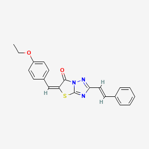 (5E)-5-(4-ethoxybenzylidene)-2-[(E)-2-phenylethenyl][1,3]thiazolo[3,2-b][1,2,4]triazol-6(5H)-one