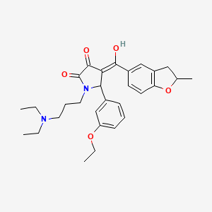 1-[3-(diethylamino)propyl]-5-(3-ethoxyphenyl)-3-hydroxy-4-[(2-methyl-2,3-dihydro-1-benzofuran-5-yl)carbonyl]-1,5-dihydro-2H-pyrrol-2-one