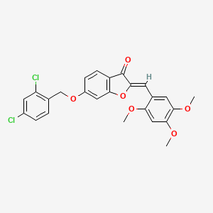 (2Z)-6-[(2,4-dichlorobenzyl)oxy]-2-(2,4,5-trimethoxybenzylidene)-1-benzofuran-3(2H)-one