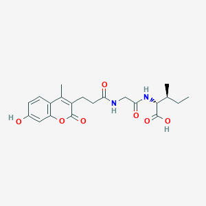 molecular formula C21H26N2O7 B11142112 N-[3-(7-hydroxy-4-methyl-2-oxo-2H-chromen-3-yl)propanoyl]glycyl-D-isoleucine 