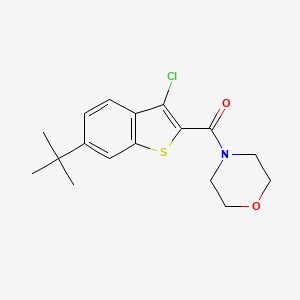 4-(6-Tert-butyl-3-chloro-1-benzothiophene-2-carbonyl)morpholine