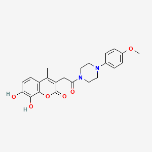 7,8-dihydroxy-3-{2-[4-(4-methoxyphenyl)-1-piperazinyl]-2-oxoethyl}-4-methyl-2H-chromen-2-one