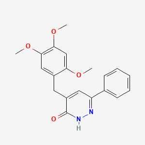 molecular formula C20H20N2O4 B11142131 6-phenyl-4-(2,4,5-trimethoxybenzyl)pyridazin-3(2H)-one 