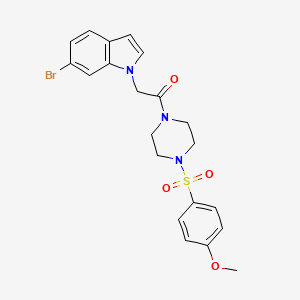 6-bromo-1-(2-{4-[(4-methoxyphenyl)sulfonyl]-1-piperazinyl}-2-oxoethyl)-1H-indole