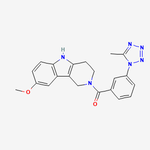 (8-methoxy-1,3,4,5-tetrahydro-2H-pyrido[4,3-b]indol-2-yl)[3-(5-methyl-1H-tetrazol-1-yl)phenyl]methanone