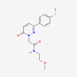 molecular formula C16H19N3O3S B11142151 N-(2-methoxyethyl)-2-{3-[4-(methylsulfanyl)phenyl]-6-oxopyridazin-1(6H)-yl}acetamide 