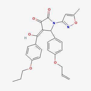 3-hydroxy-1-(5-methyl-1,2-oxazol-3-yl)-5-[4-(prop-2-en-1-yloxy)phenyl]-4-[(4-propoxyphenyl)carbonyl]-1,5-dihydro-2H-pyrrol-2-one