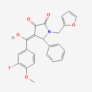 4-(3-fluoro-4-methoxybenzoyl)-1-[(furan-2-yl)methyl]-3-hydroxy-5-phenyl-2,5-dihydro-1H-pyrrol-2-one