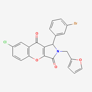 1-(3-Bromophenyl)-7-chloro-2-(furan-2-ylmethyl)-1,2-dihydrochromeno[2,3-c]pyrrole-3,9-dione