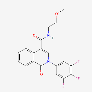 N-(2-methoxyethyl)-1-oxo-2-(3,4,5-trifluorophenyl)-1,2-dihydroisoquinoline-4-carboxamide