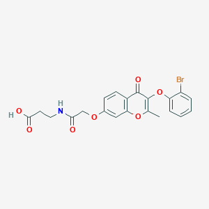 3-(2-{[3-(2-Bromophenoxy)-2-methyl-4-oxo-4H-chromen-7-YL]oxy}acetamido)propanoic acid