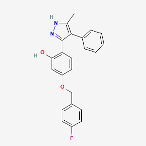 5-[(4-fluorobenzyl)oxy]-2-(5-methyl-4-phenyl-1H-pyrazol-3-yl)phenol