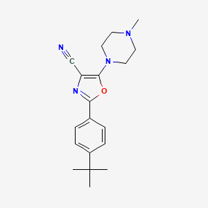 2-(4-Tert-butylphenyl)-5-(4-methylpiperazin-1-yl)-1,3-oxazole-4-carbonitrile