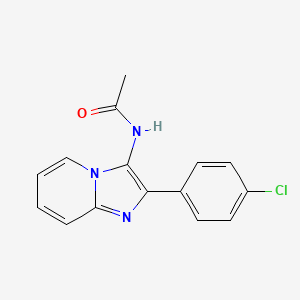 molecular formula C15H12ClN3O B11142216 N-[2-(4-chlorophenyl)imidazo[1,2-a]pyridin-3-yl]acetamide 