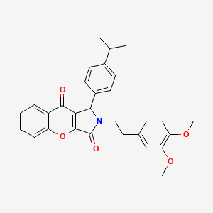 2-[2-(3,4-Dimethoxyphenyl)ethyl]-1-[4-(propan-2-yl)phenyl]-1,2-dihydrochromeno[2,3-c]pyrrole-3,9-dione