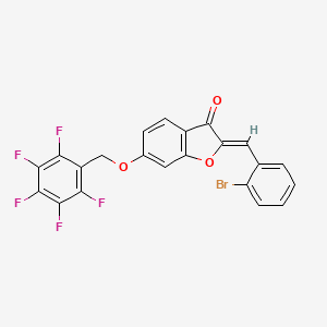 (2Z)-2-(2-bromobenzylidene)-6-[(pentafluorobenzyl)oxy]-1-benzofuran-3(2H)-one