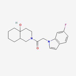 molecular formula C19H23FN2O2 B11142268 2-(6-fluoro-1H-indol-1-yl)-1-(4a-hydroxyoctahydroisoquinolin-2(1H)-yl)ethanone 