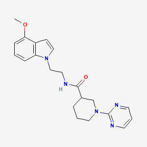 N-[2-(4-methoxy-1H-indol-1-yl)ethyl]-1-(2-pyrimidinyl)-3-piperidinecarboxamide