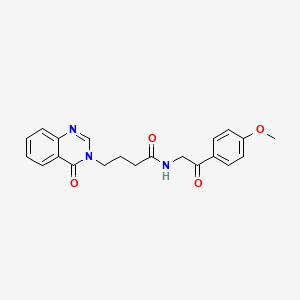 N-[2-(4-methoxyphenyl)-2-oxoethyl]-4-(4-oxoquinazolin-3(4H)-yl)butanamide