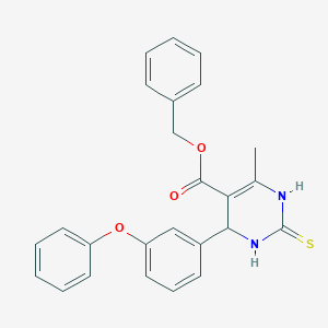 Benzyl 6-methyl-4-(3-phenoxyphenyl)-2-thioxo-1,2,3,4-tetrahydropyrimidine-5-carboxylate